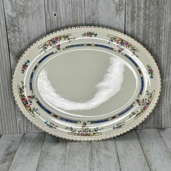 Vintage 12" Oval Serving Platter Eastbourne (Old English) by JOHNSON BROTHERS - Picture 1 of 4